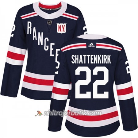 Dame Ishockey New York Rangers Tröja Kevin Shattenkirk 22 Adidas 2017-2018 Marinblå 2018 Winter Classic Authentic